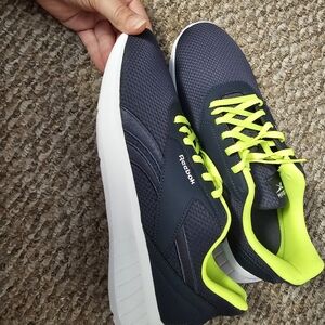 Reebok Blue-gray Sneakers with Neon Laces